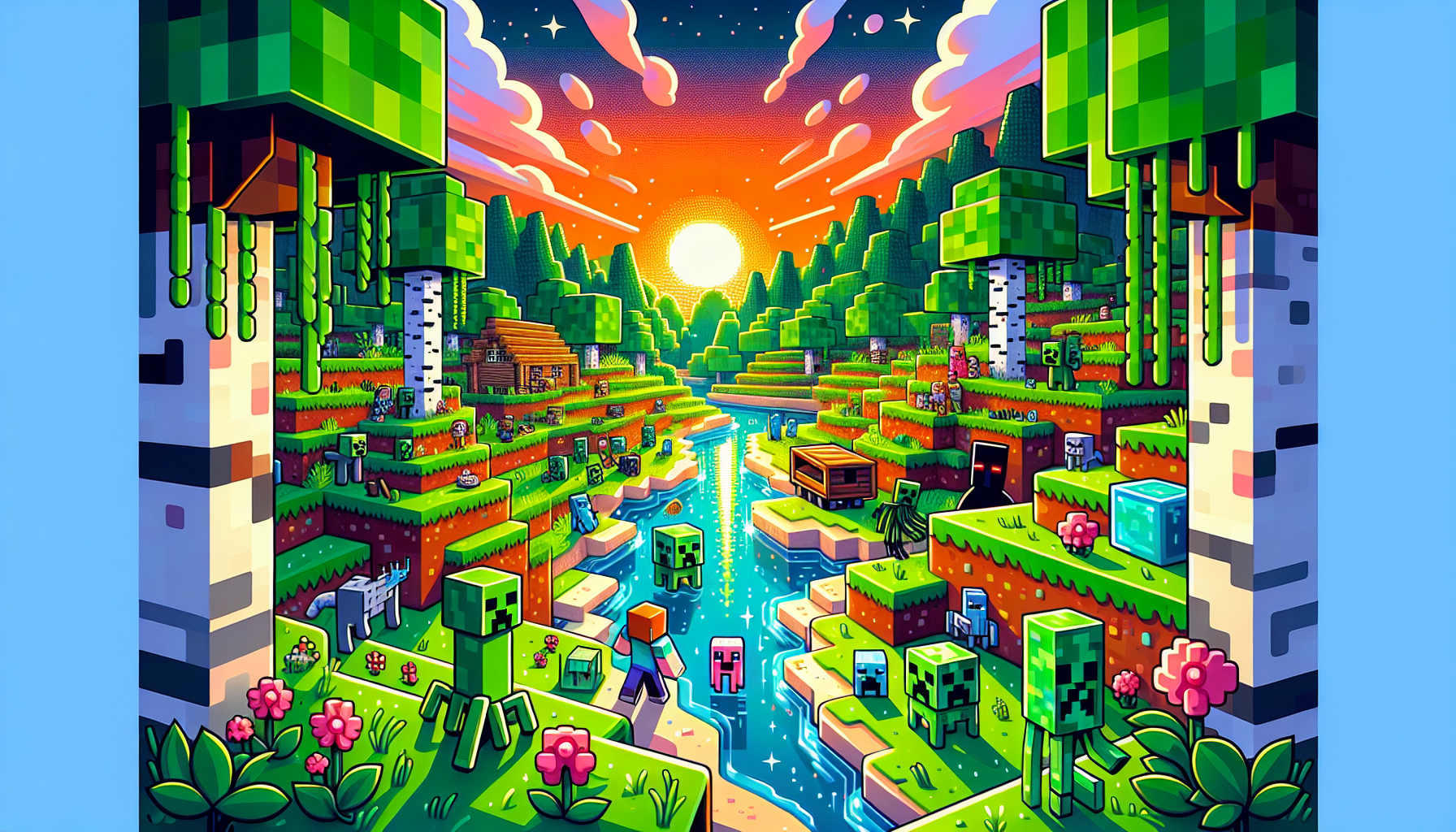 An illustration representing the introduction to Minecraft 1.19 APK.