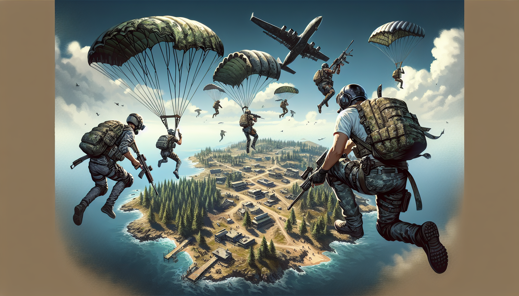 Illustration de PUBG Mobile Lite jeux versions mobiles pour Android et iOS avec une action permanente