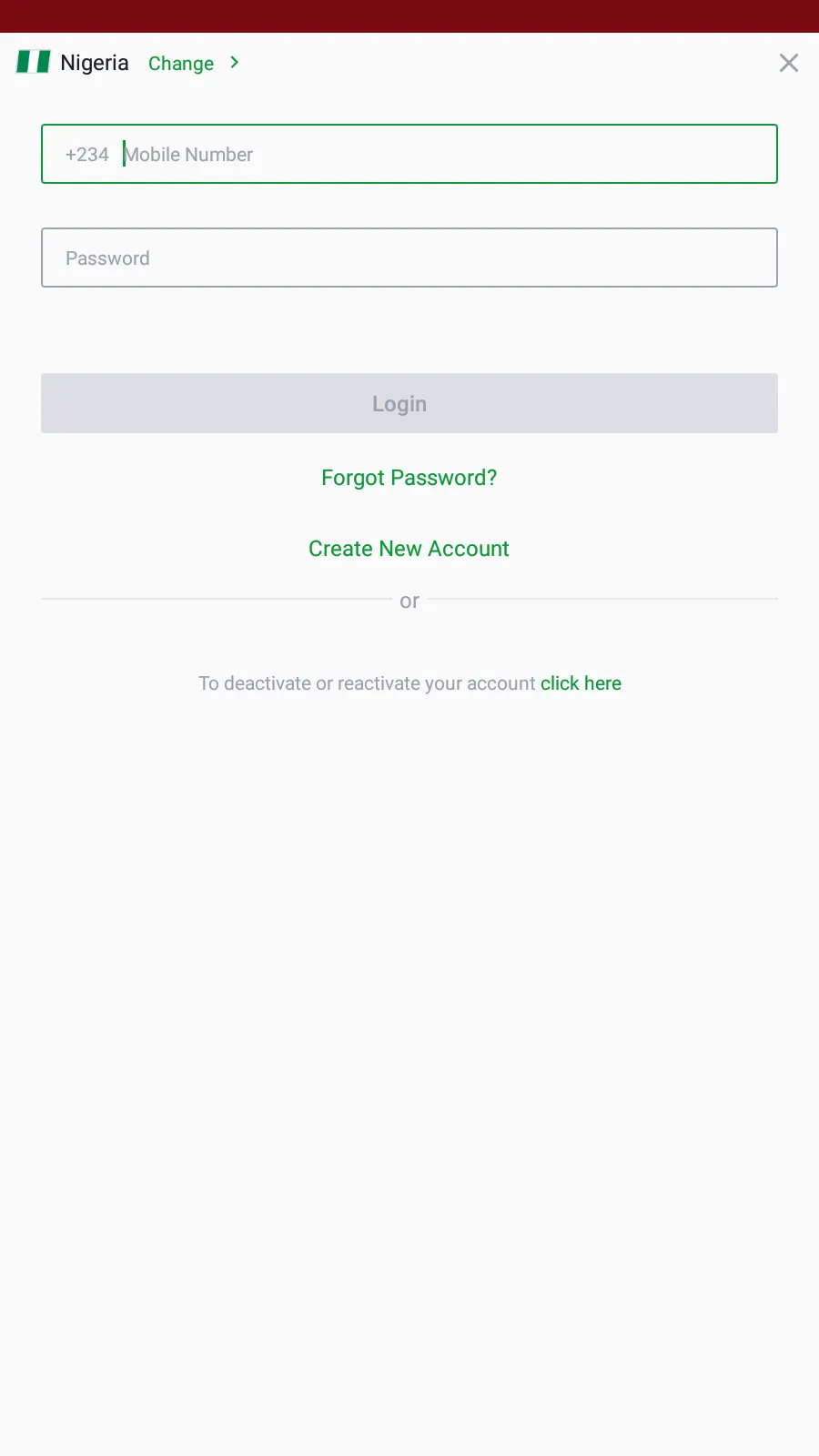 Tap an icon of SportyBet and choose to sign in or sign up. Fill some more fields to proceed
