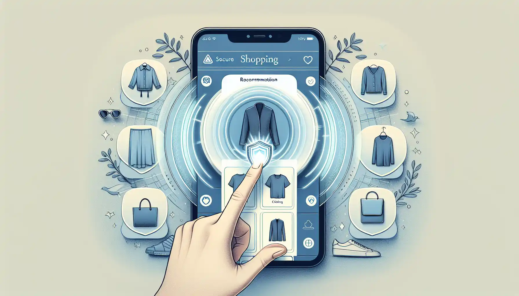 Illustration of seamless shopping experience on the Shopsy app