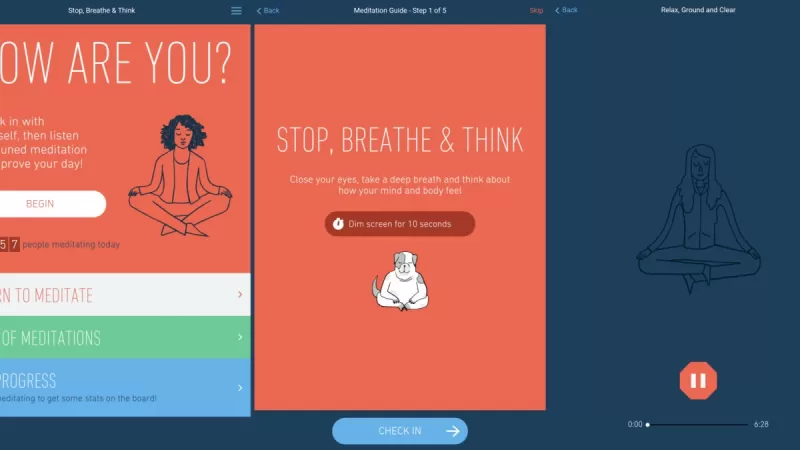 Stop, Breathe and think: Meditate - приложение для медитации для мобильных устройств