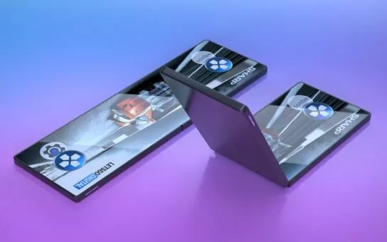 Складной игровой смартфон Sharp появился на качественных рендерах